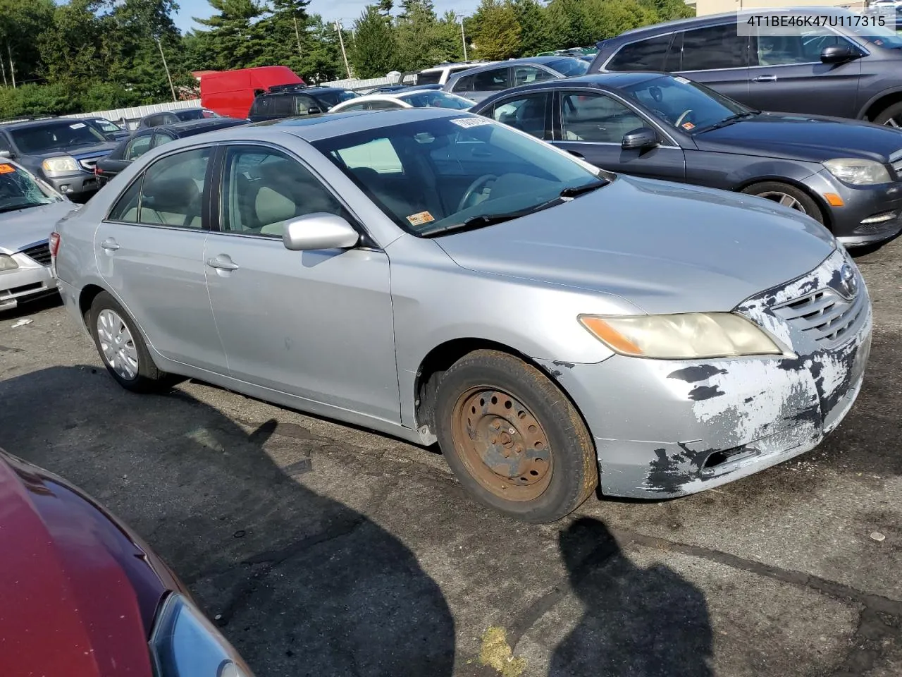 4T1BE46K47U117315 2007 Toyota Camry Ce