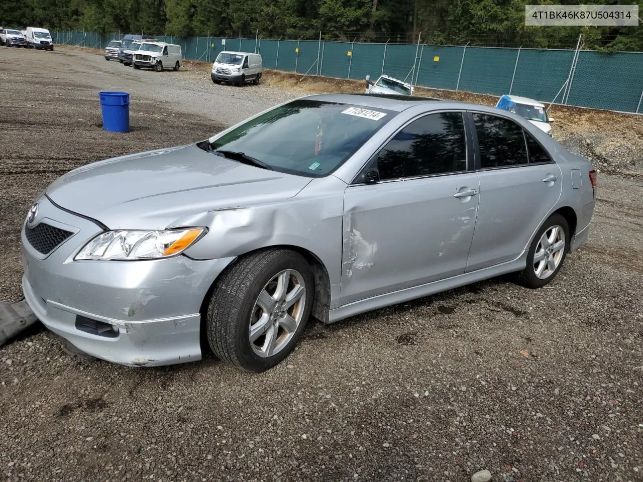 4T1BK46K87U504314 2007 Toyota Camry Le