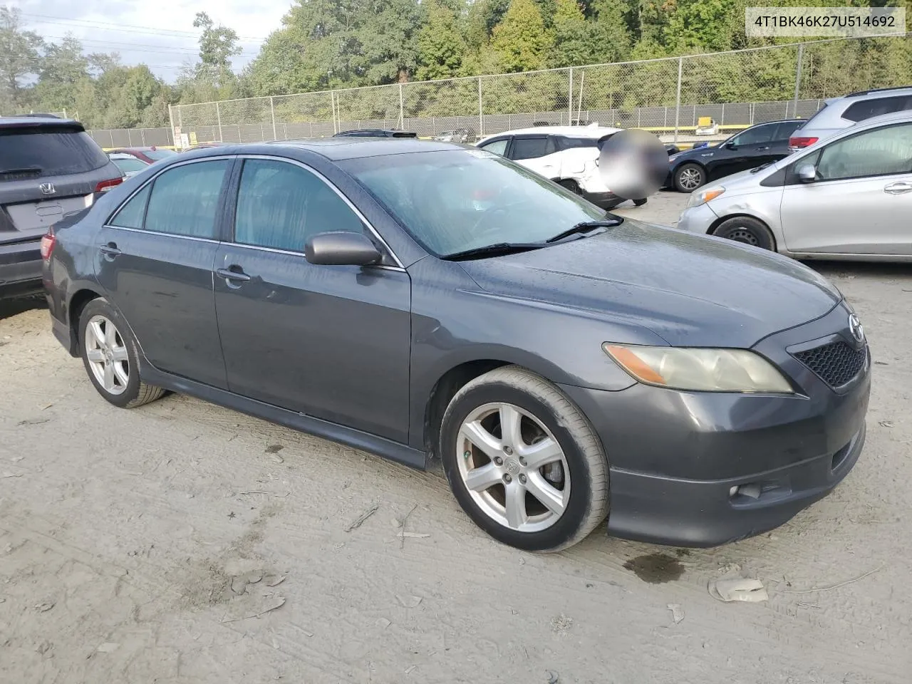 4T1BK46K27U514692 2007 Toyota Camry Le