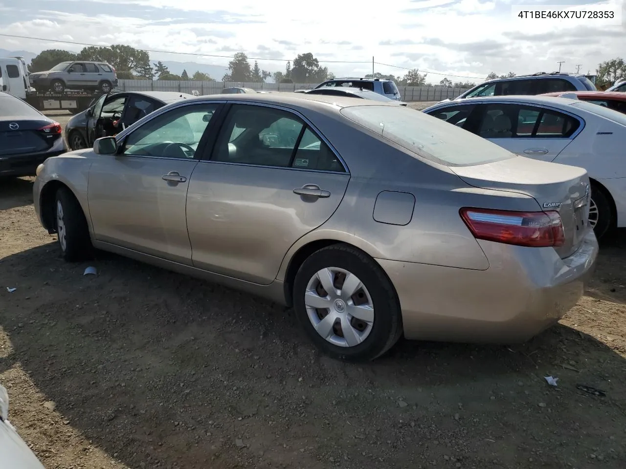 2007 Toyota Camry Ce VIN: 4T1BE46KX7U728353 Lot: 71785964