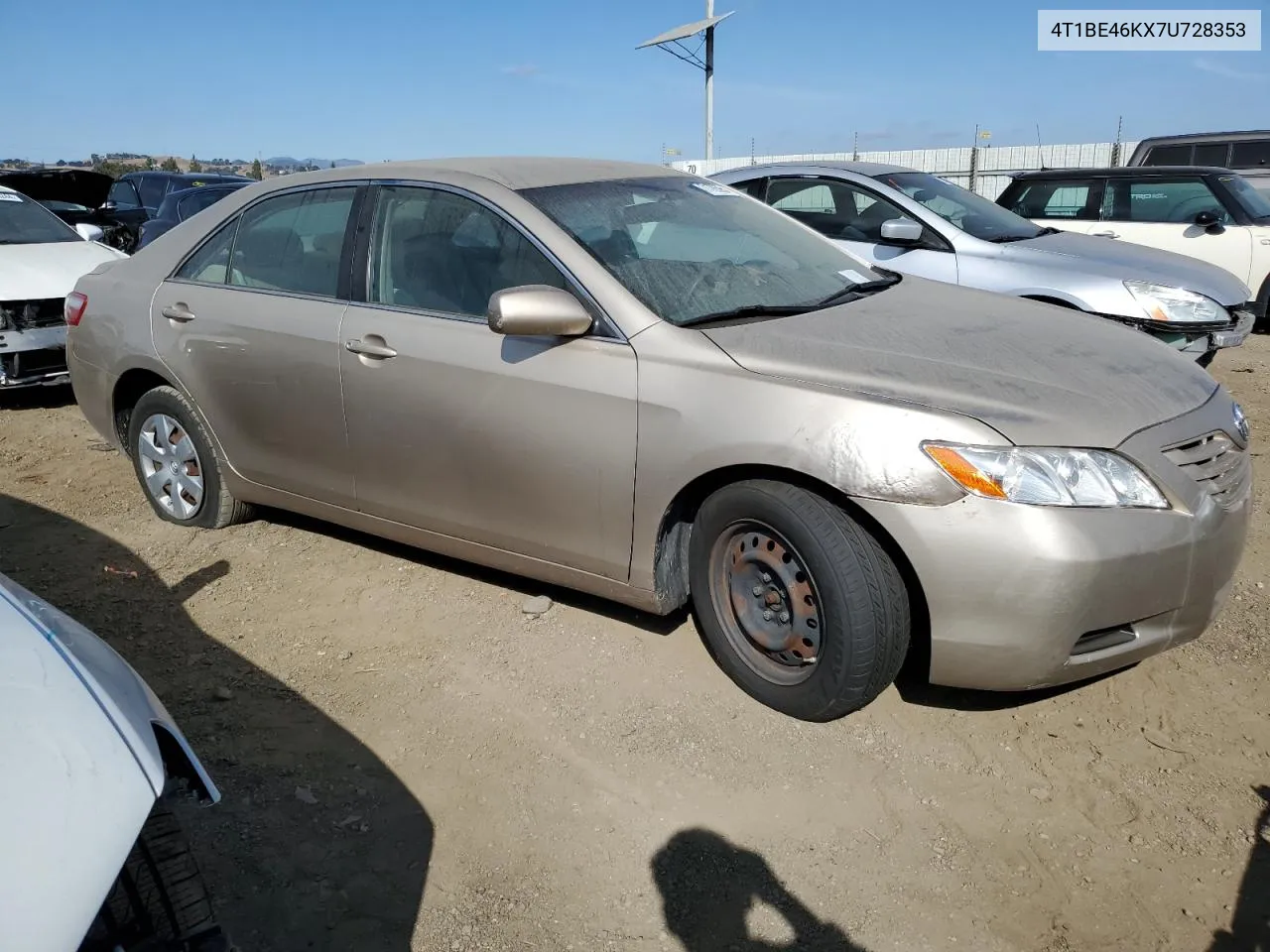 2007 Toyota Camry Ce VIN: 4T1BE46KX7U728353 Lot: 71785964