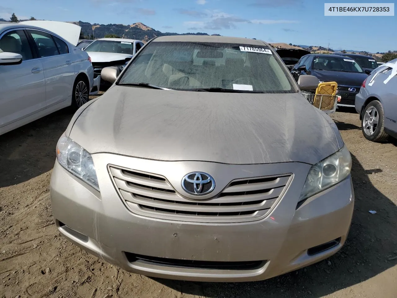 2007 Toyota Camry Ce VIN: 4T1BE46KX7U728353 Lot: 71785964