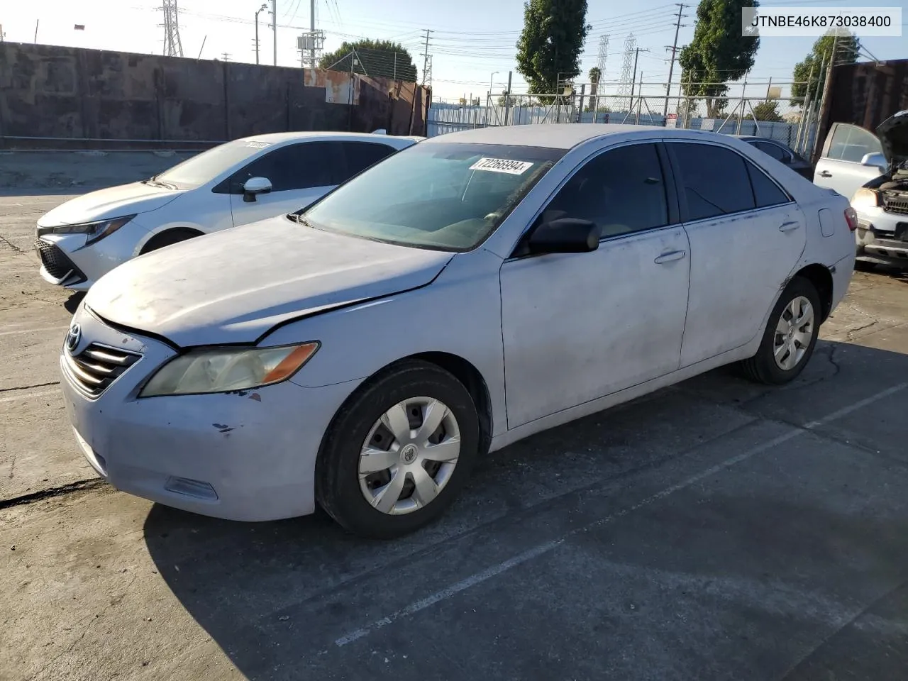 2007 Toyota Camry Ce VIN: JTNBE46K873038400 Lot: 72266994