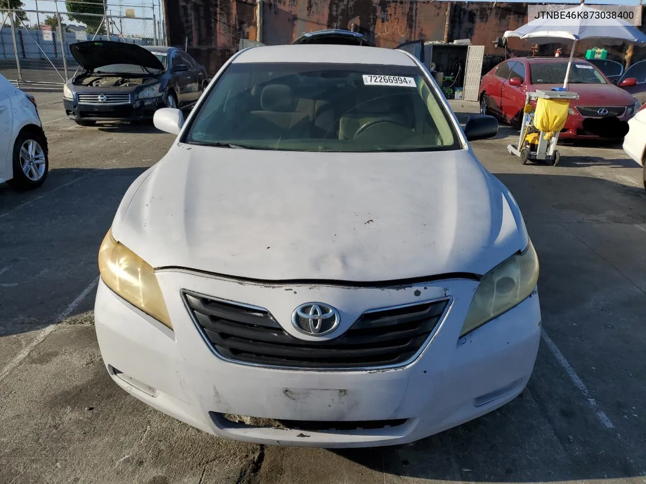 2007 Toyota Camry Ce VIN: JTNBE46K873038400 Lot: 72266994