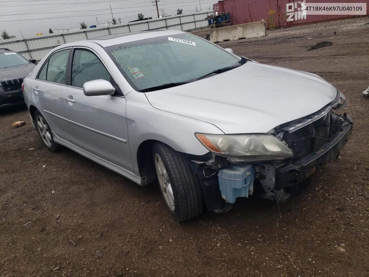 2007 Toyota Camry Le VIN: 4T1BK46K97U040109 Lot: 72274584