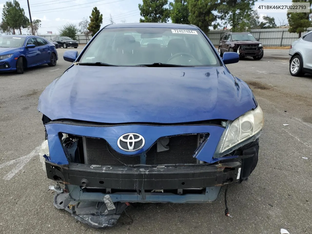 2007 Toyota Camry Le VIN: 4T1BK46K27U022793 Lot: 72457484