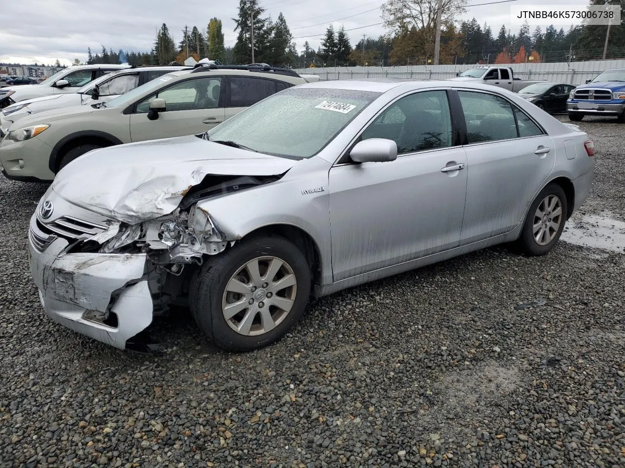 2007 Toyota Camry Hybrid VIN: JTNBB46K573006738 Lot: 72474684