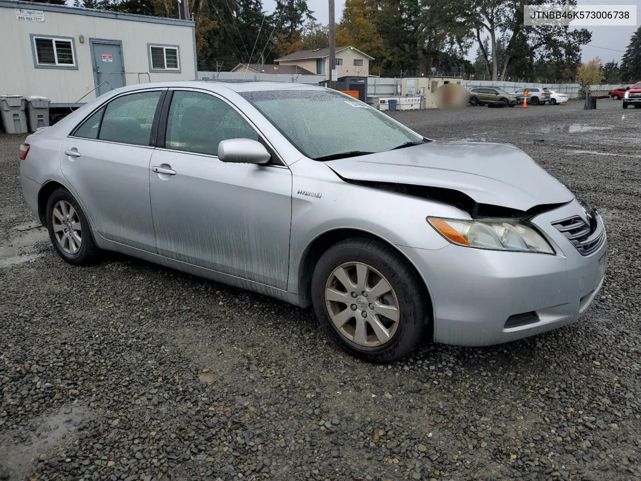 2007 Toyota Camry Hybrid VIN: JTNBB46K573006738 Lot: 72474684