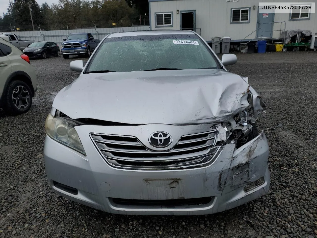 2007 Toyota Camry Hybrid VIN: JTNBB46K573006738 Lot: 72474684