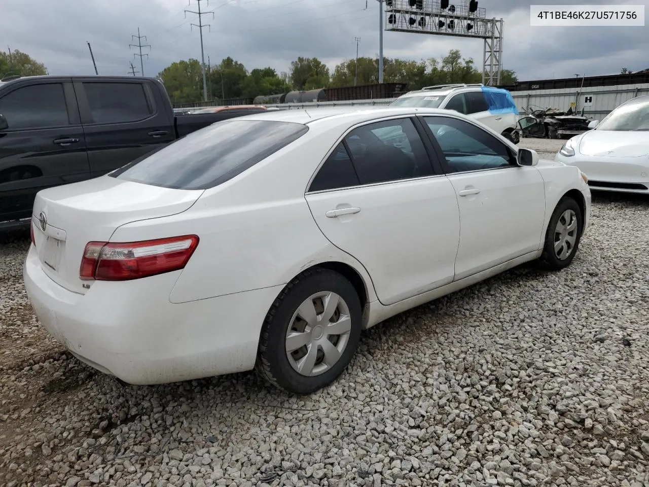 4T1BE46K27U571756 2007 Toyota Camry Ce