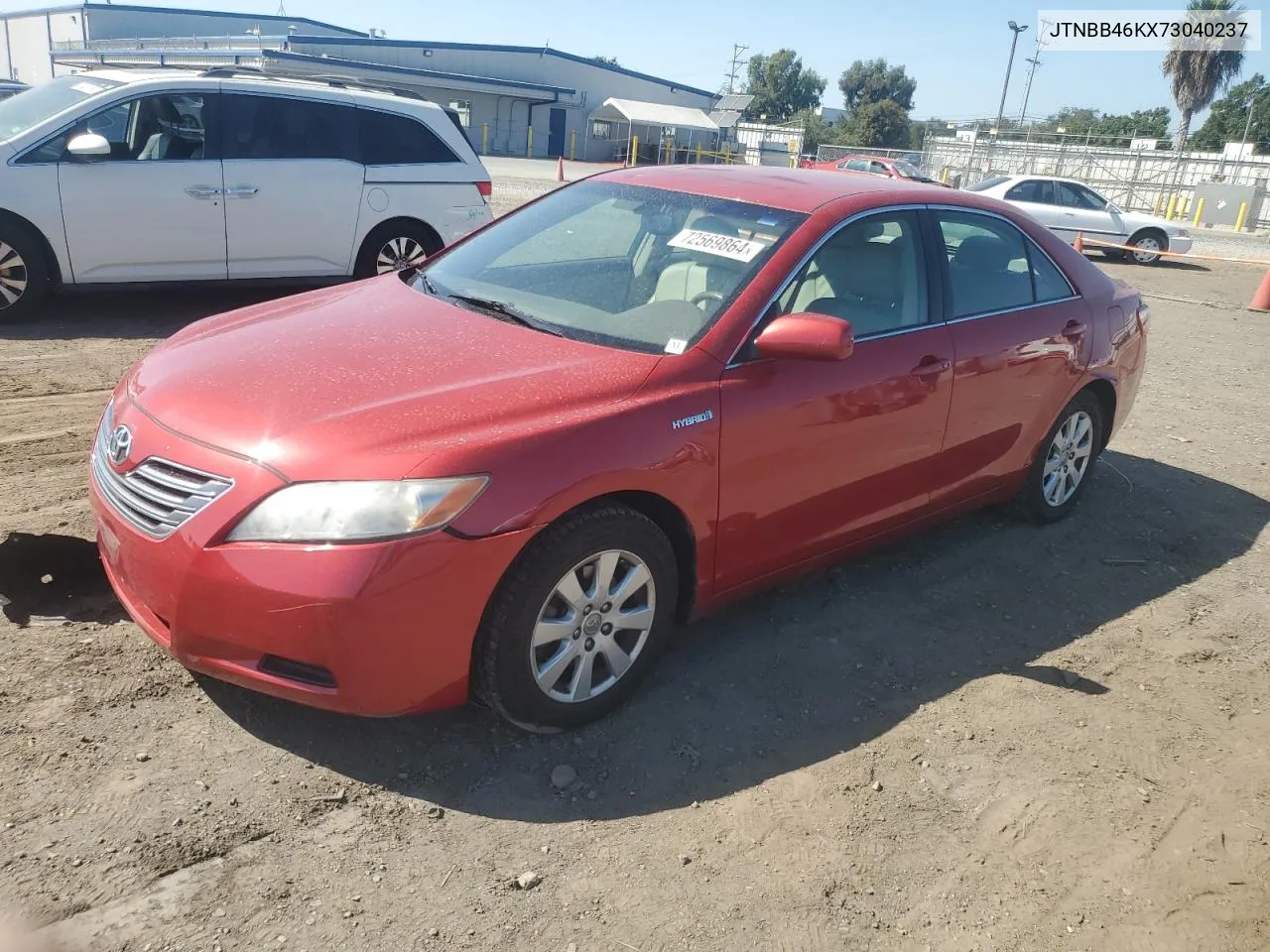 2007 Toyota Camry Hybrid VIN: JTNBB46KX73040237 Lot: 72569864