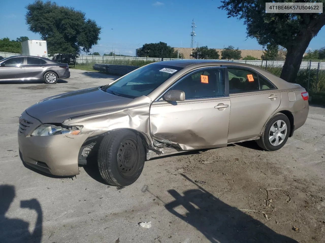 2007 Toyota Camry Ce VIN: 4T1BE46K97U504622 Lot: 72638554