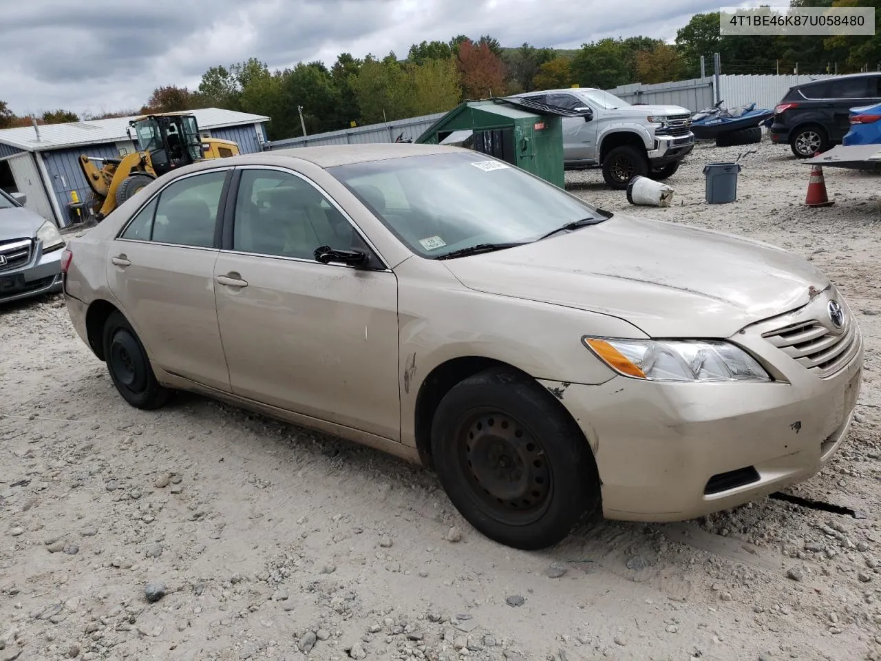 4T1BE46K87U058480 2007 Toyota Camry Ce