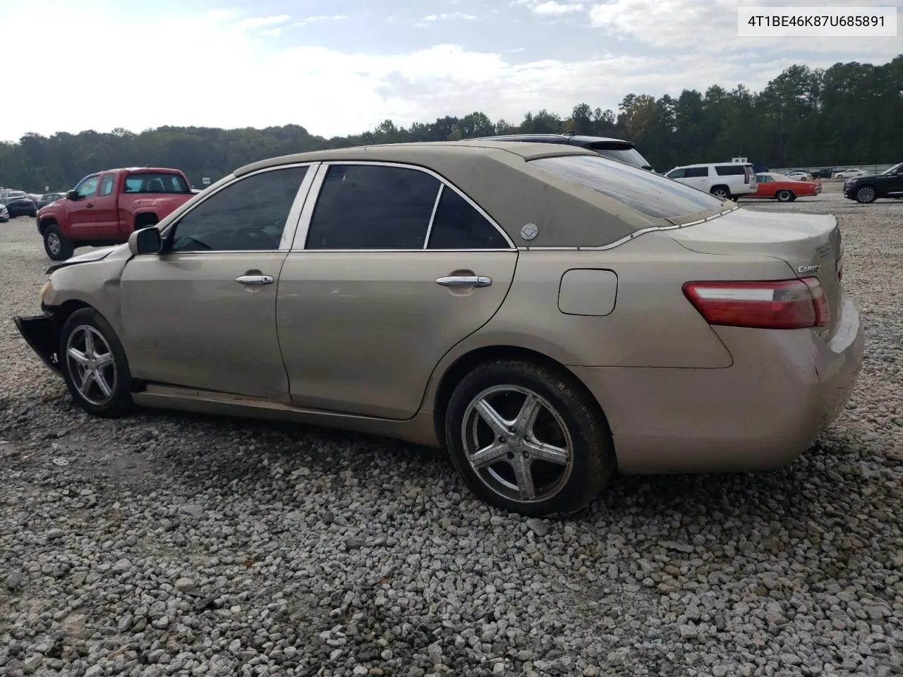 4T1BE46K87U685891 2007 Toyota Camry Ce