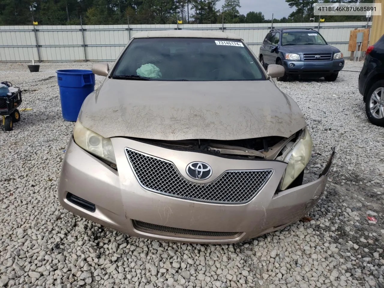 4T1BE46K87U685891 2007 Toyota Camry Ce