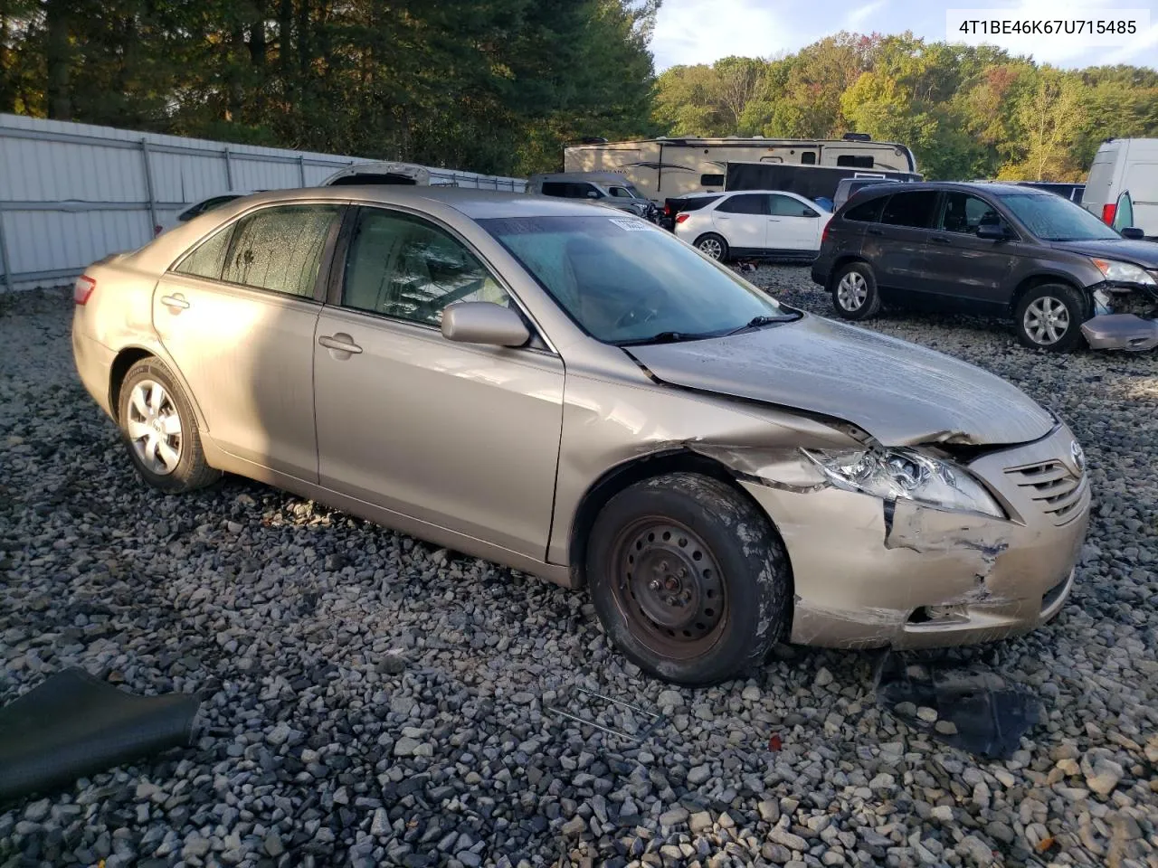 2007 Toyota Camry Ce VIN: 4T1BE46K67U715485 Lot: 73830274