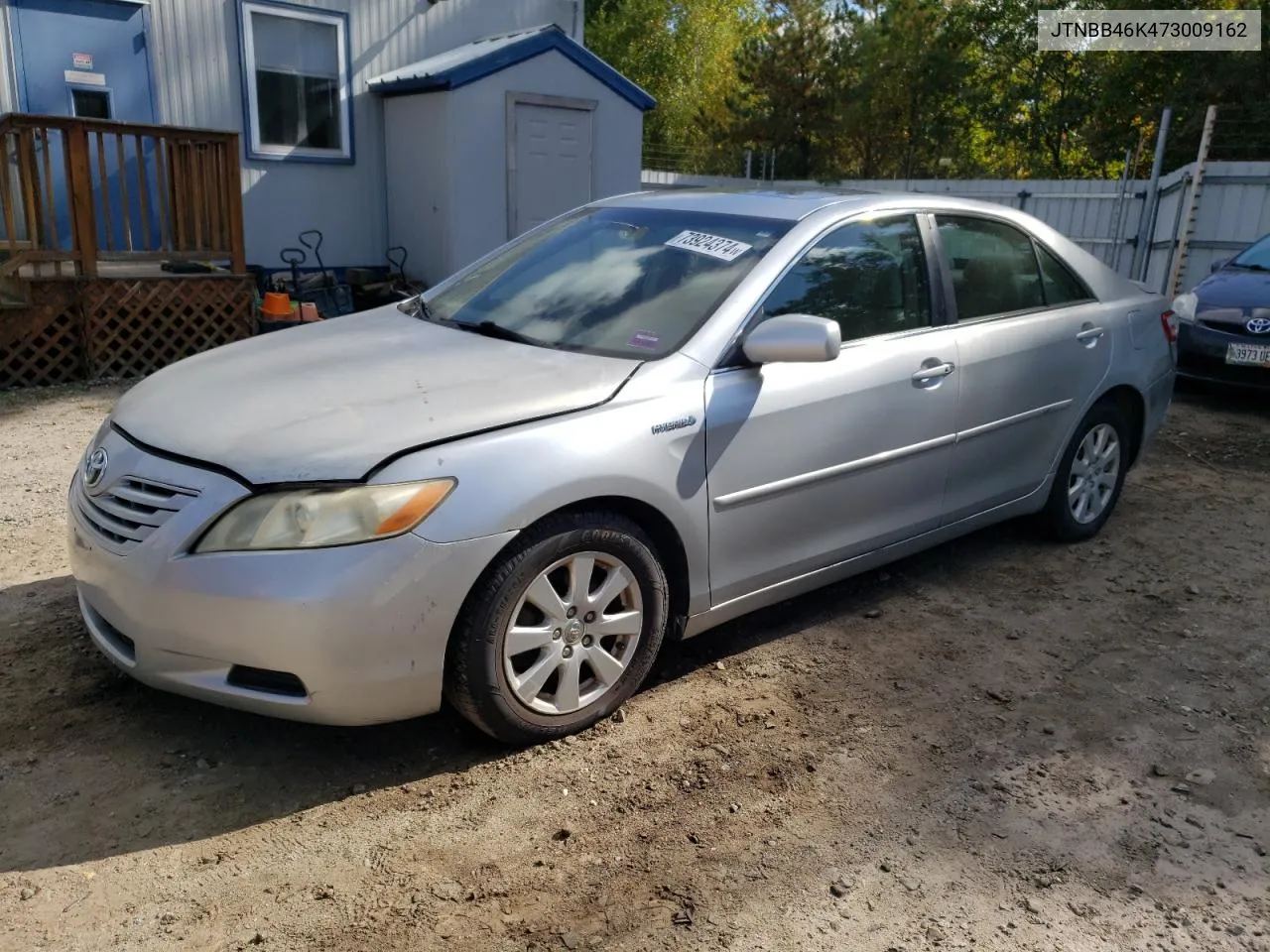 2007 Toyota Camry Hybrid VIN: JTNBB46K473009162 Lot: 73924374