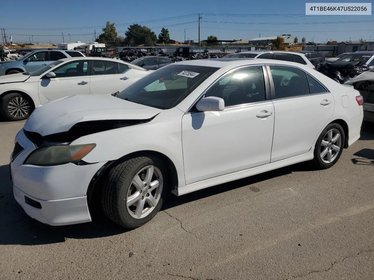 2007 Toyota Camry Ce VIN: 4T1BE46K47U522056 Lot: 74375544