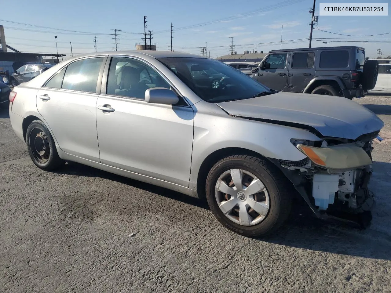 2007 Toyota Camry Le VIN: 4T1BK46K87U531254 Lot: 74388834