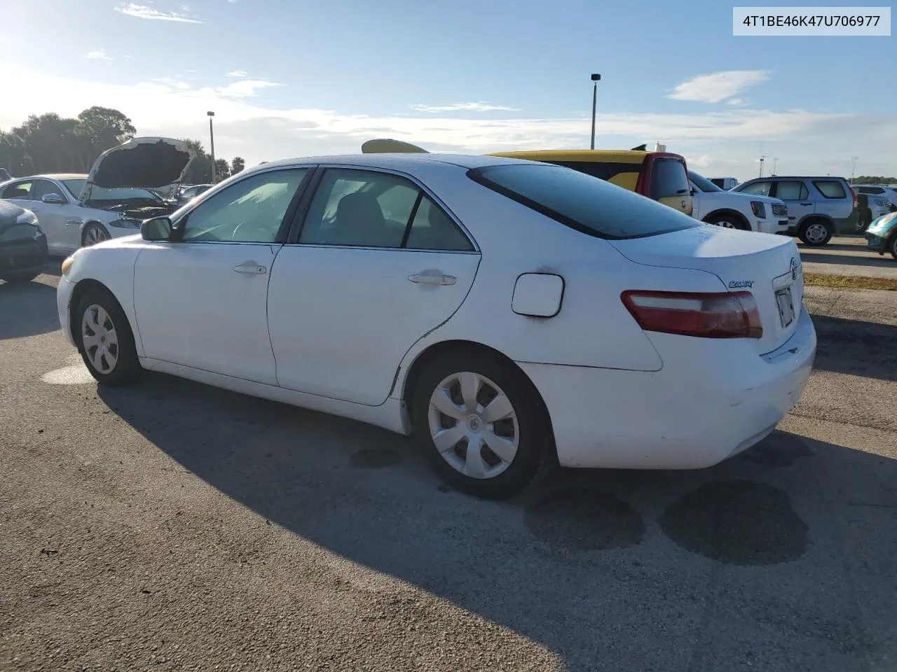 2007 Toyota Camry Ce VIN: 4T1BE46K47U706977 Lot: 74454874