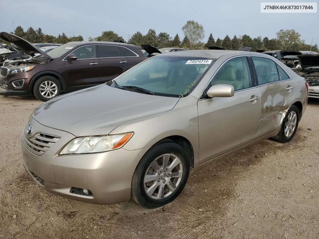 2007 Toyota Camry Le VIN: JTNBK46K873017846 Lot: 74524314