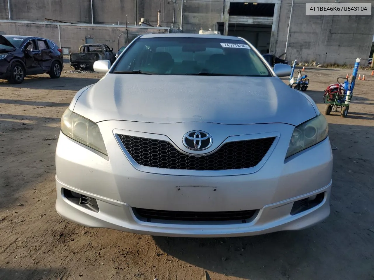 4T1BE46K67U543104 2007 Toyota Camry Ce