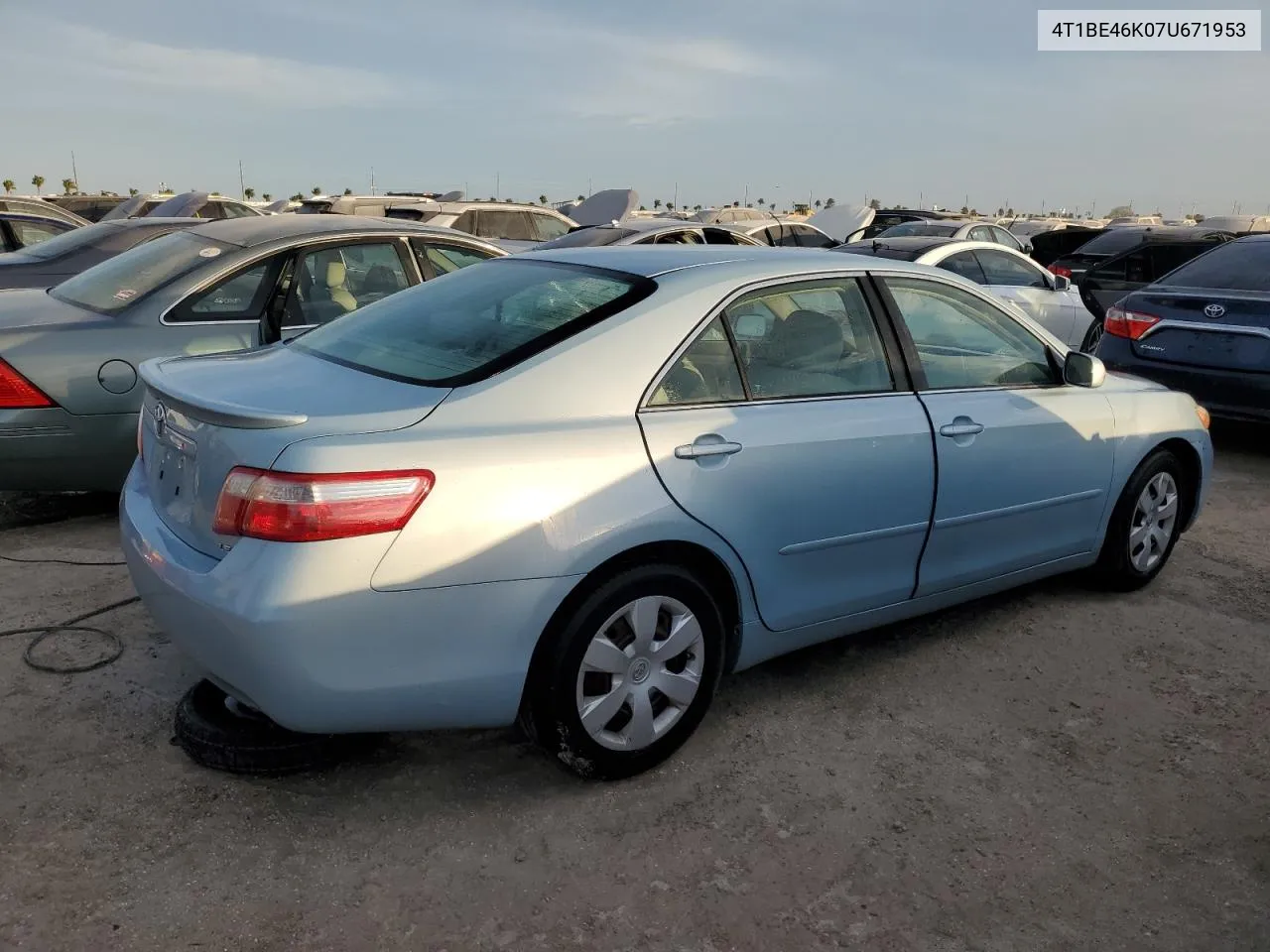 2007 Toyota Camry Ce VIN: 4T1BE46K07U671953 Lot: 74682294