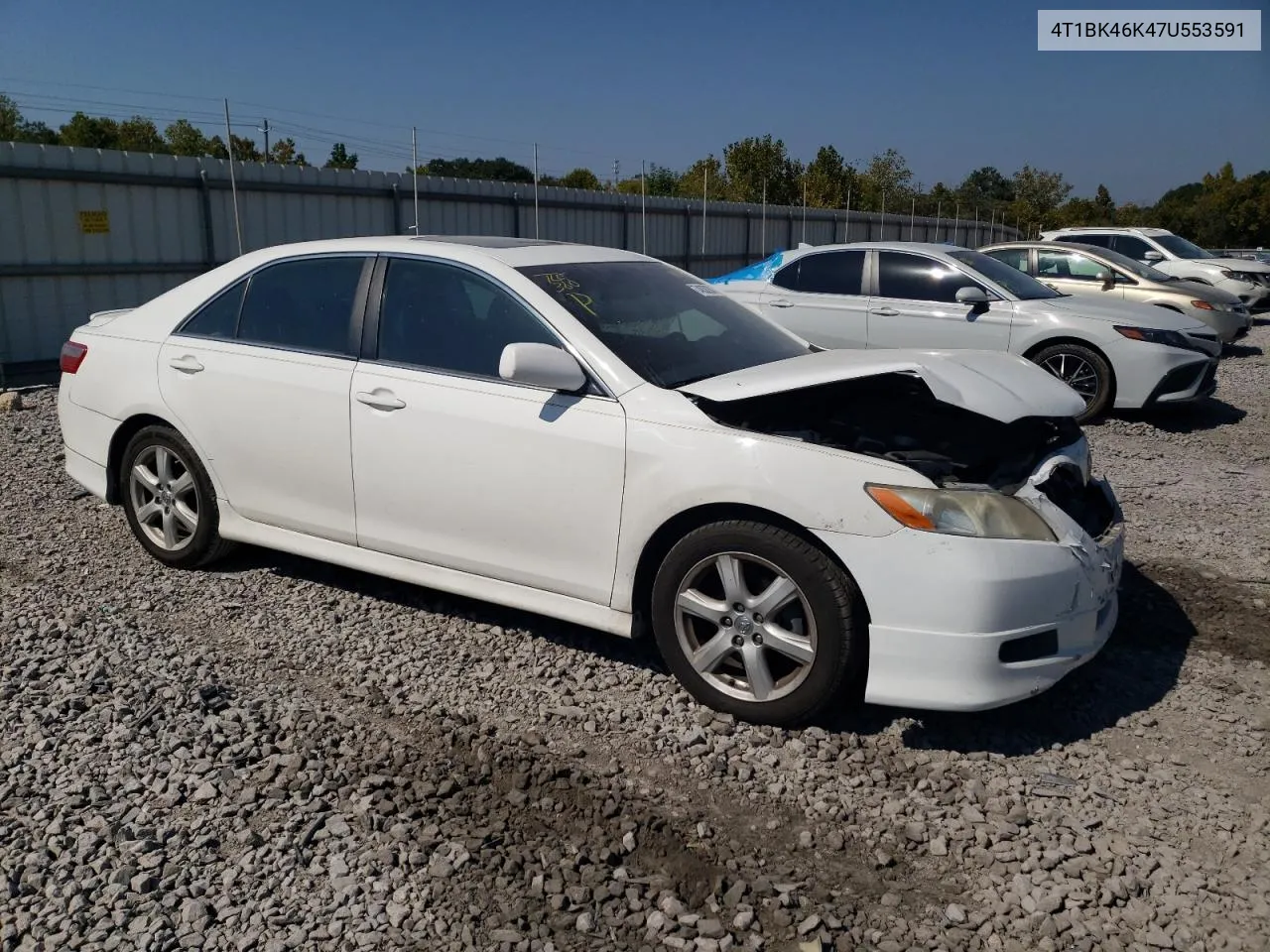 2007 Toyota Camry Le VIN: 4T1BK46K47U553591 Lot: 74830284