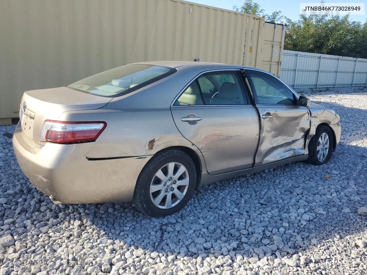 2007 Toyota Camry Hybrid VIN: JTNBB46K773028949 Lot: 75301344