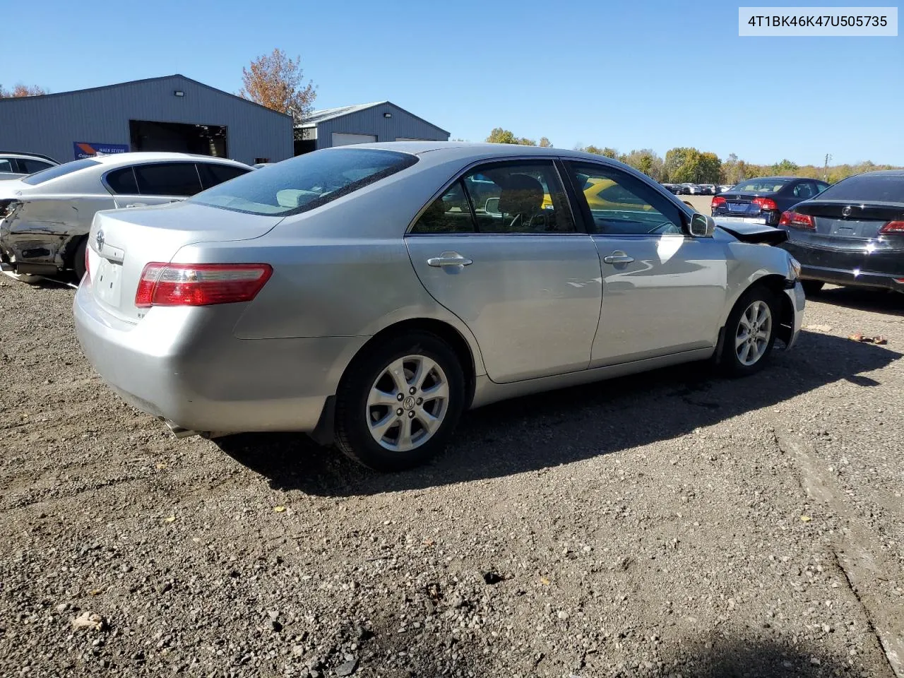 2007 Toyota Camry Le VIN: 4T1BK46K47U505735 Lot: 75493894