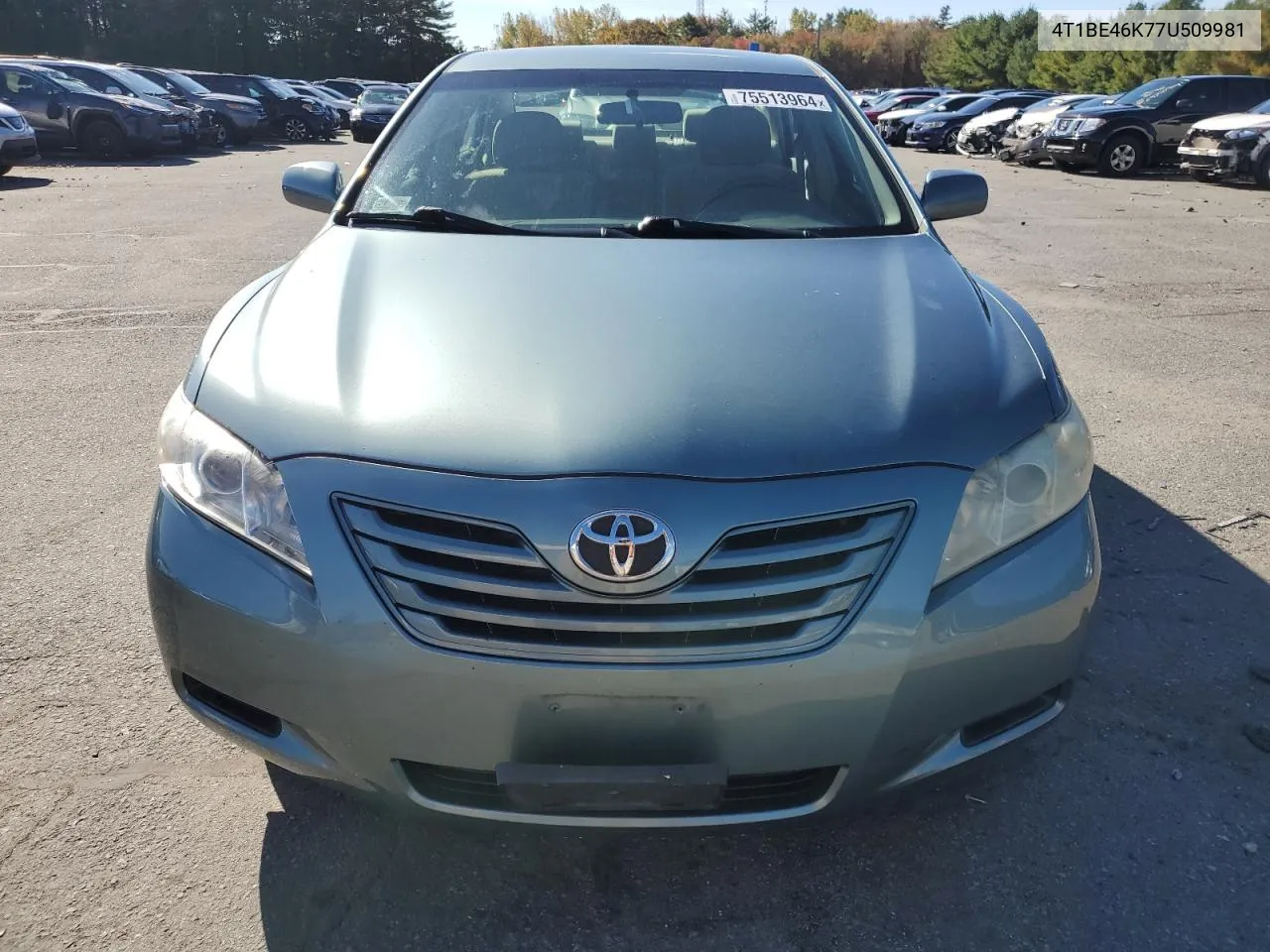 2007 Toyota Camry Ce VIN: 4T1BE46K77U509981 Lot: 75513964