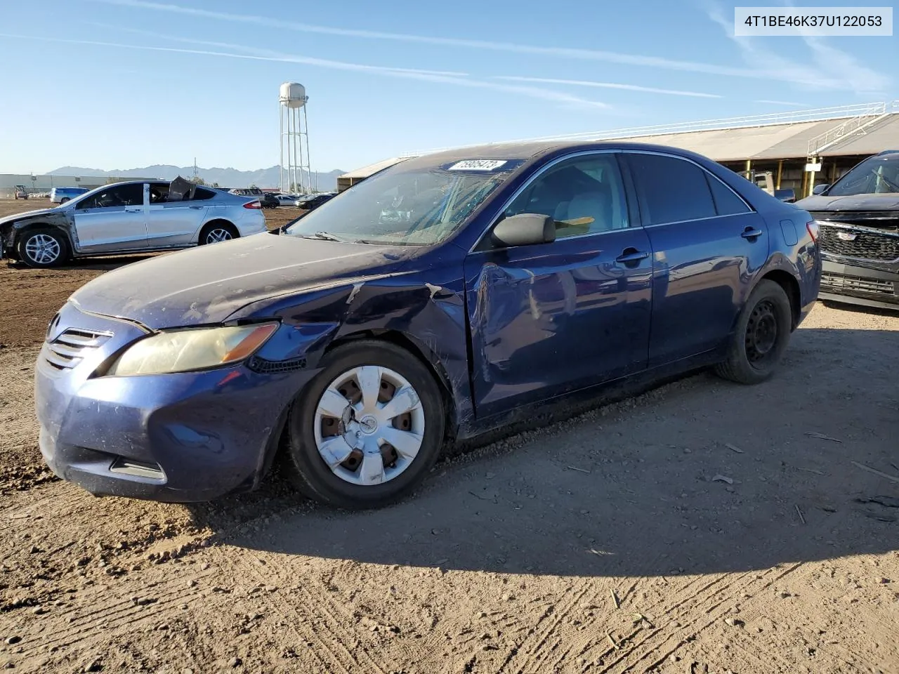 2007 Toyota Camry Ce VIN: 4T1BE46K37U122053 Lot: 75905473