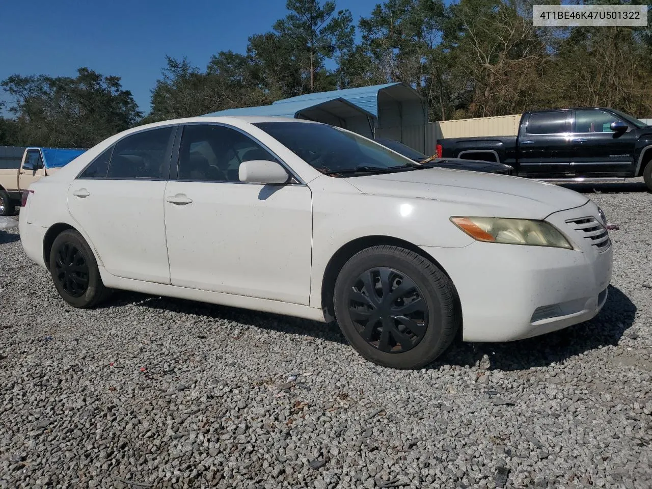 2007 Toyota Camry Ce VIN: 4T1BE46K47U501322 Lot: 75923984