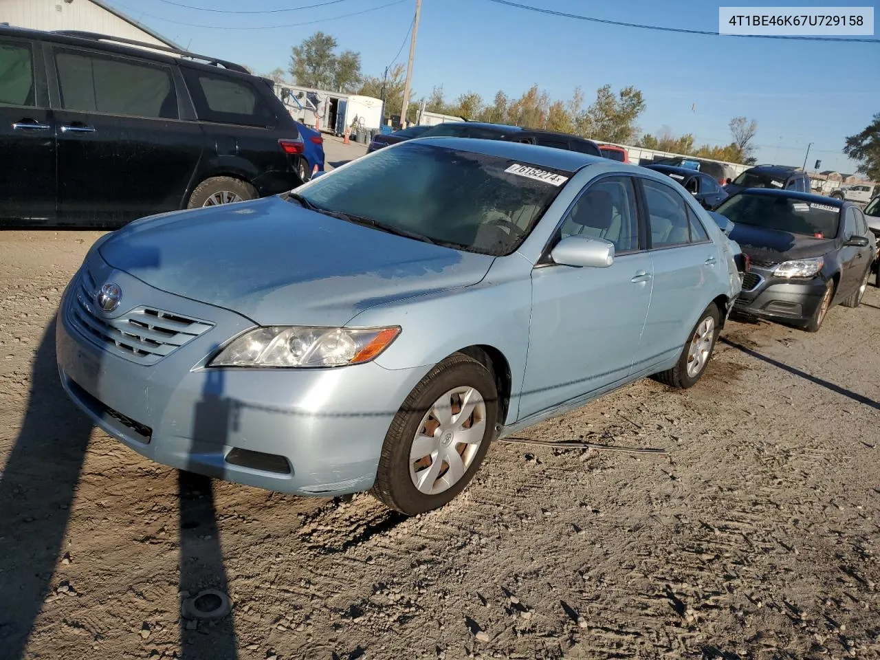 2007 Toyota Camry Ce VIN: 4T1BE46K67U729158 Lot: 76152274