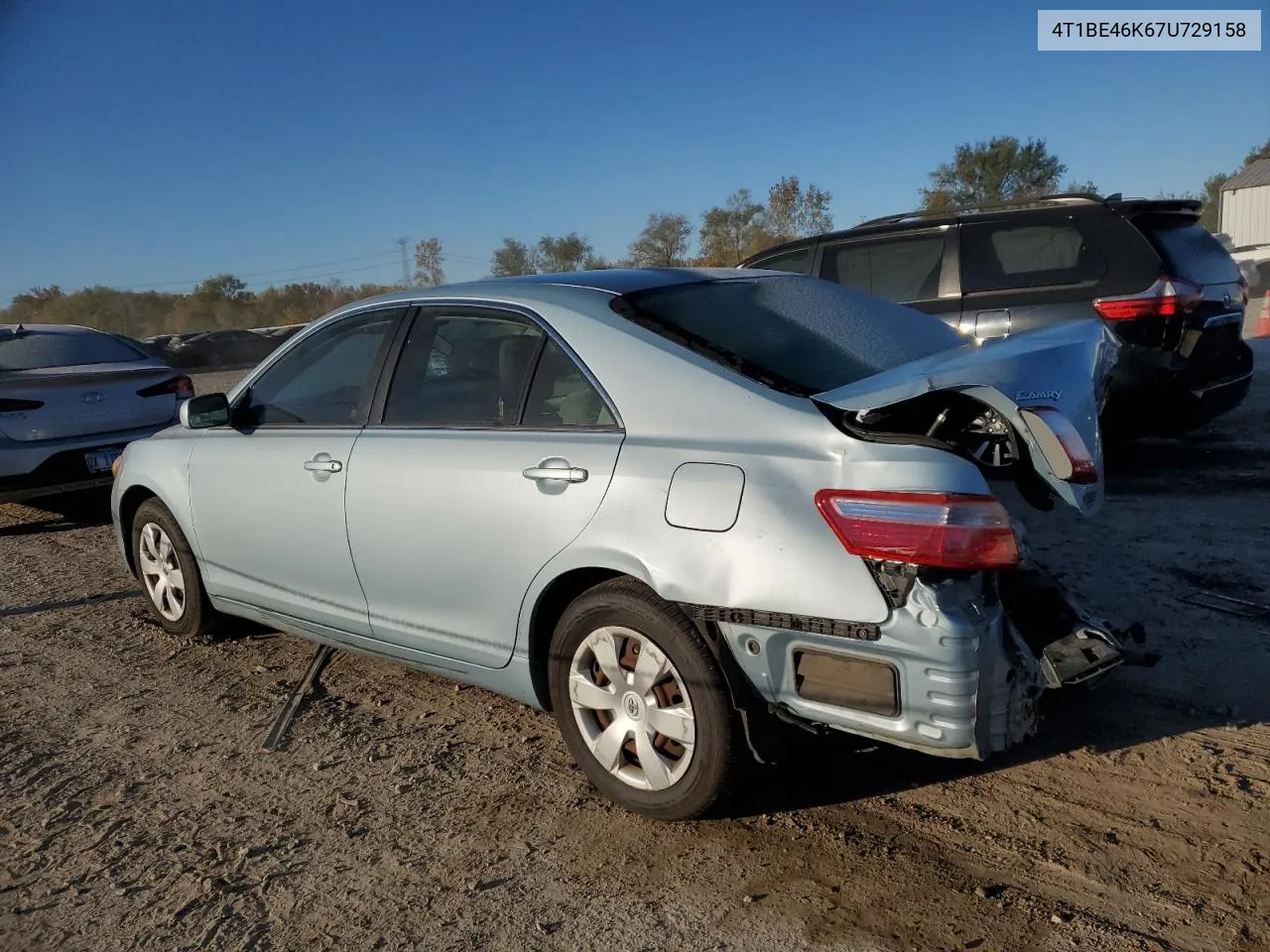 2007 Toyota Camry Ce VIN: 4T1BE46K67U729158 Lot: 76152274