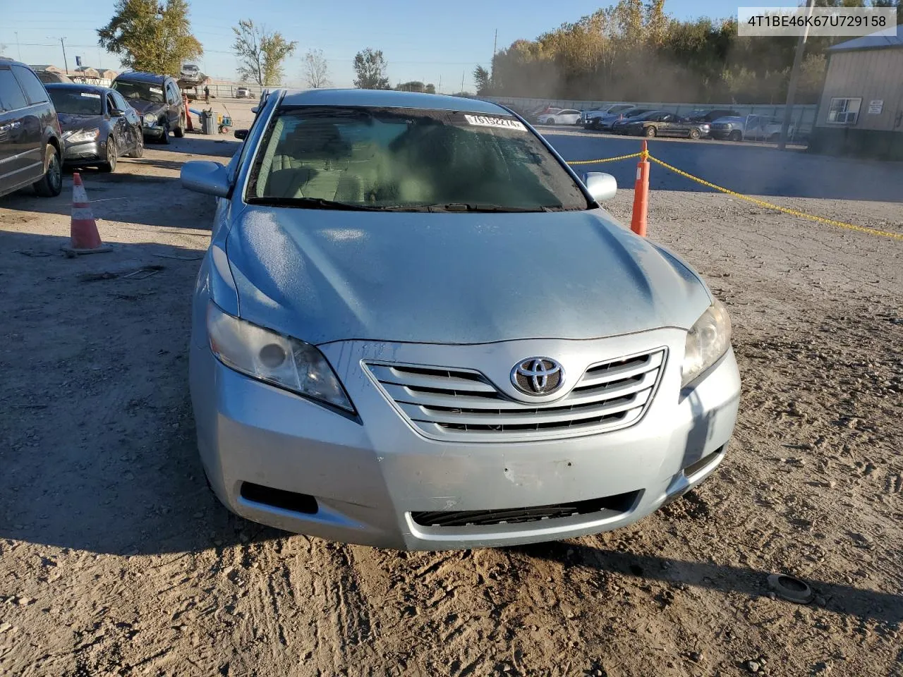 2007 Toyota Camry Ce VIN: 4T1BE46K67U729158 Lot: 76152274