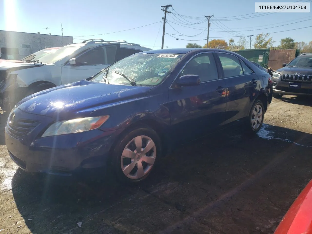 2007 Toyota Camry Ce VIN: 4T1BE46K27U104708 Lot: 76739464