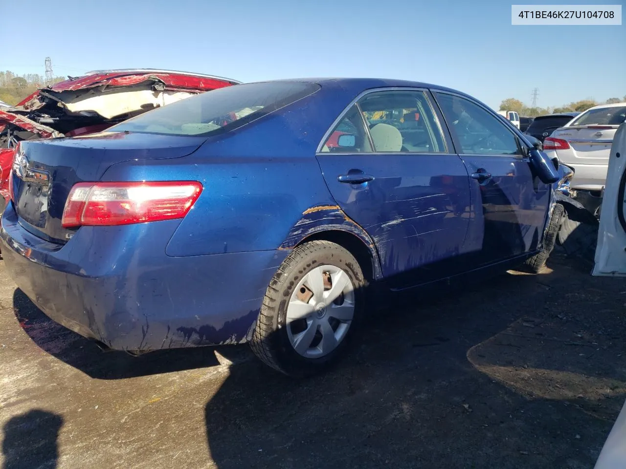 2007 Toyota Camry Ce VIN: 4T1BE46K27U104708 Lot: 76739464