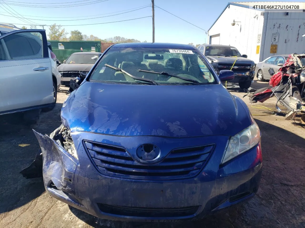 2007 Toyota Camry Ce VIN: 4T1BE46K27U104708 Lot: 76739464