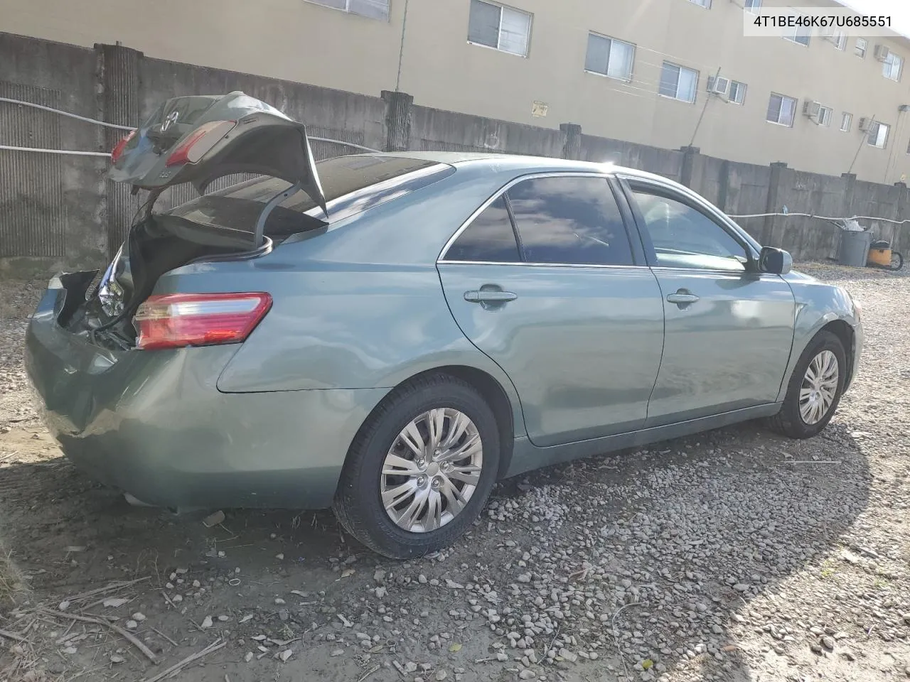 4T1BE46K67U685551 2007 Toyota Camry Ce