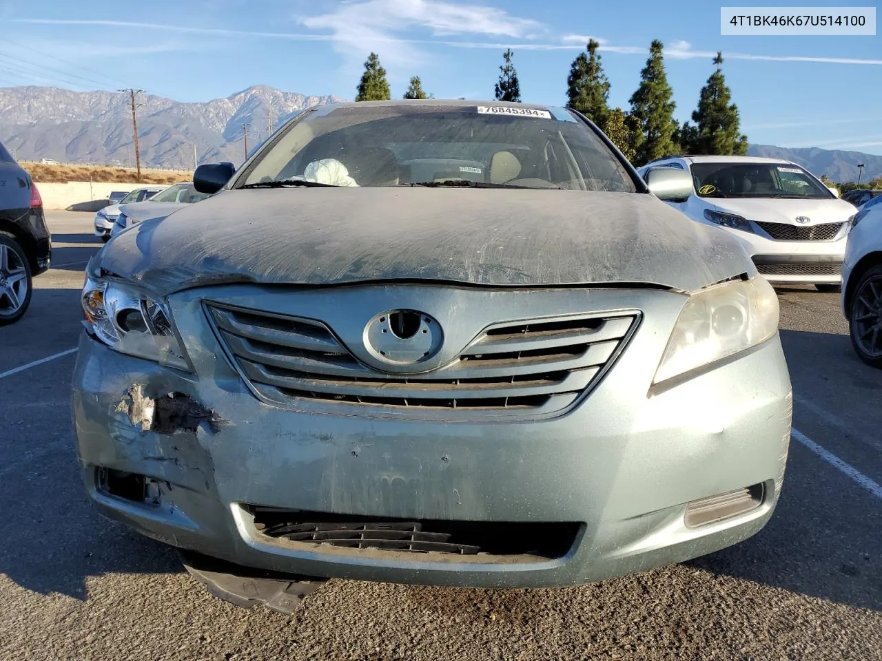 2007 Toyota Camry Le VIN: 4T1BK46K67U514100 Lot: 76845394