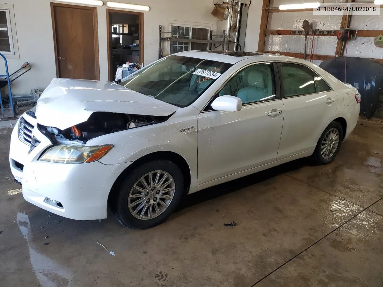 2007 Toyota Camry Hybrid VIN: 4T1BB46K47U022018 Lot: 76977234