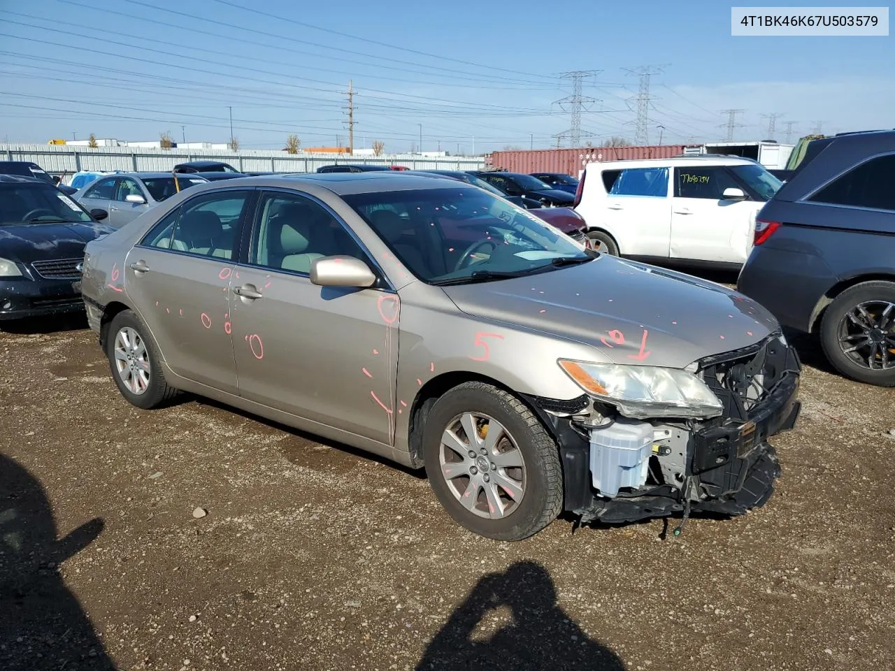 2007 Toyota Camry Le VIN: 4T1BK46K67U503579 Lot: 76984174