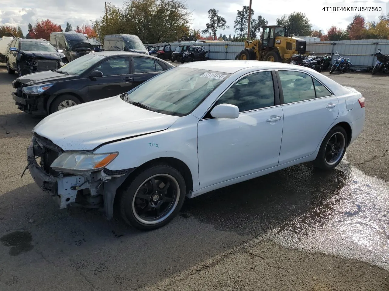 2007 Toyota Camry Ce VIN: 4T1BE46K87U547560 Lot: 77114374