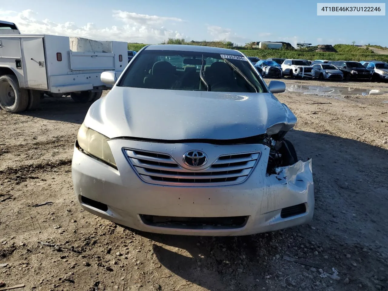 2007 Toyota Camry Ce VIN: 4T1BE46K37U122246 Lot: 77357994