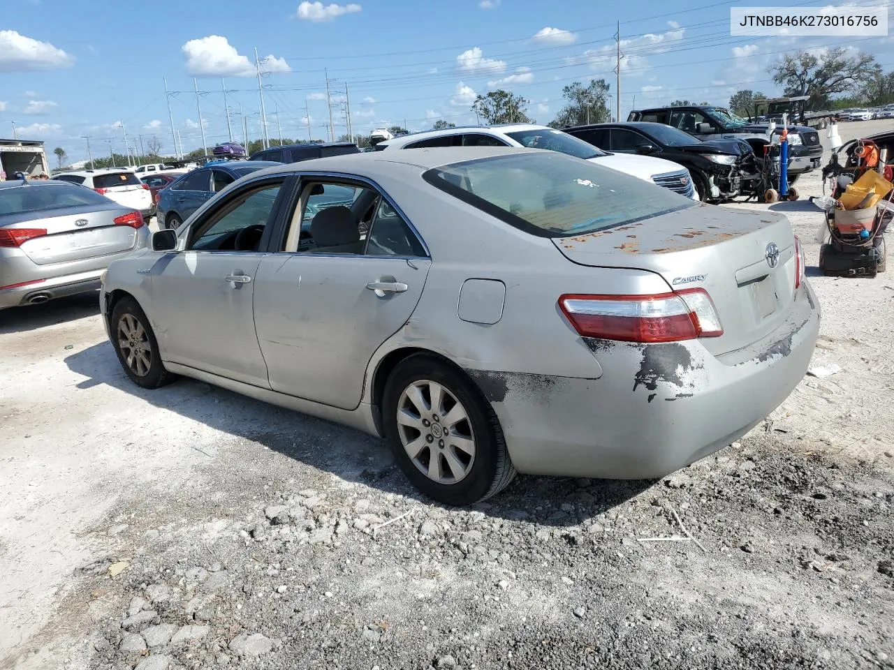 2007 Toyota Camry Hybrid VIN: JTNBB46K273016756 Lot: 77378744