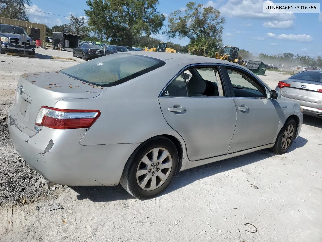 2007 Toyota Camry Hybrid VIN: JTNBB46K273016756 Lot: 77378744