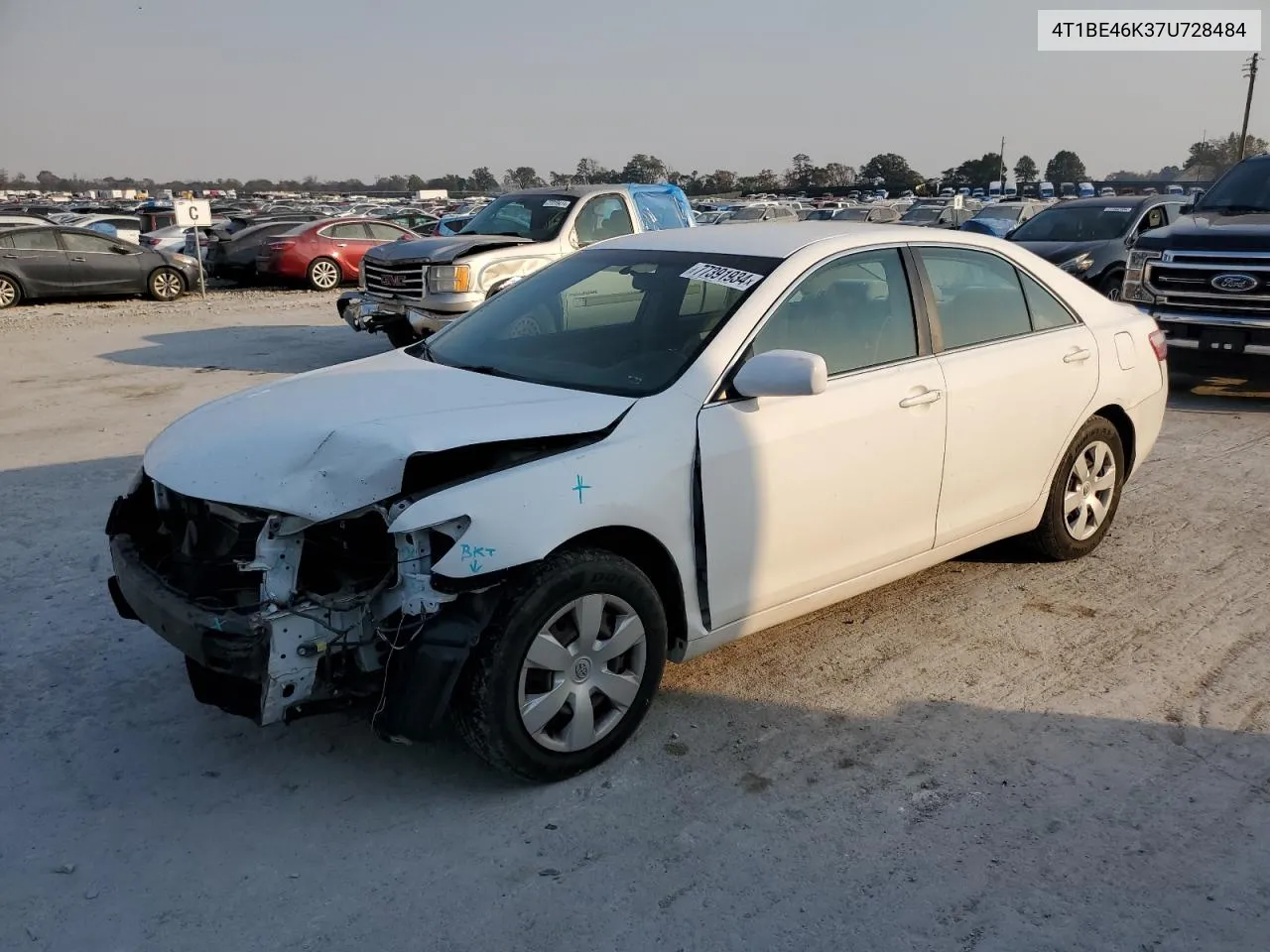 2007 Toyota Camry Ce VIN: 4T1BE46K37U728484 Lot: 77391934