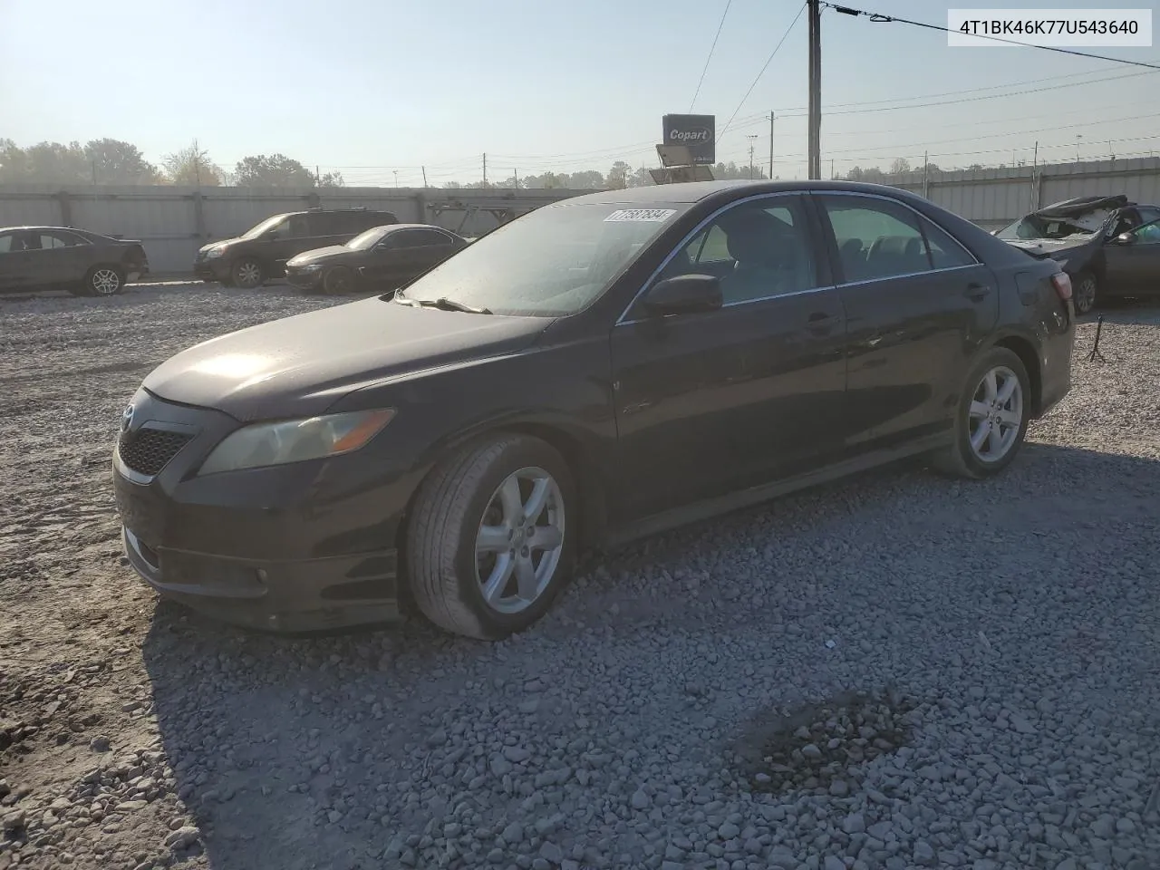 2007 Toyota Camry Le VIN: 4T1BK46K77U543640 Lot: 77587834