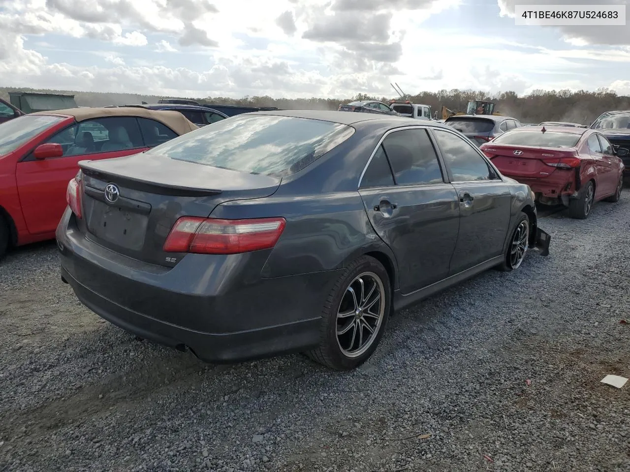 2007 Toyota Camry Ce VIN: 4T1BE46K87U524683 Lot: 77652564